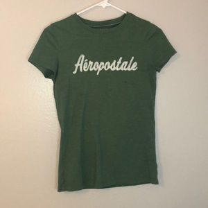 Green graphic tee from Aeropostale.